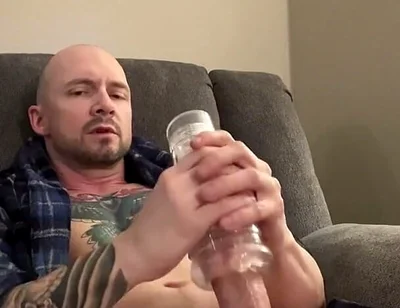 Intens Fleshlight Masturbation & Huge Orgasm