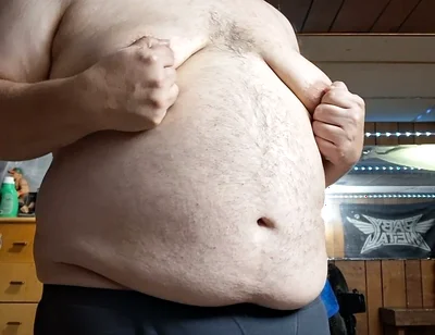 Chubby Guy Strips and Dances