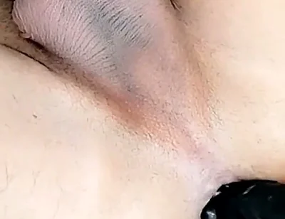 Black Dildo in the Ass