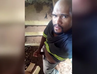 On the Building's Stairs, Hitting One