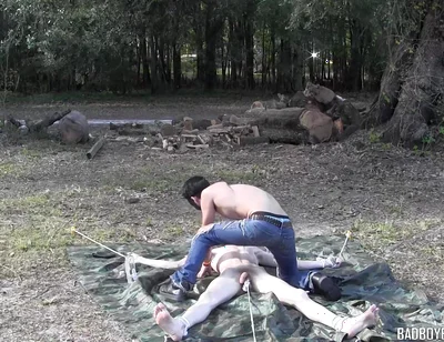Damien Gets Zapped on the Tarp