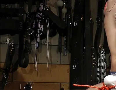 Nicky Roped Gagged and Feet Tickling