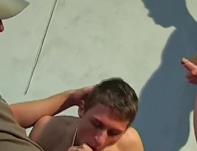 Horny Gay Apprentices' Sweaty Threesome Fuck on Construction Site