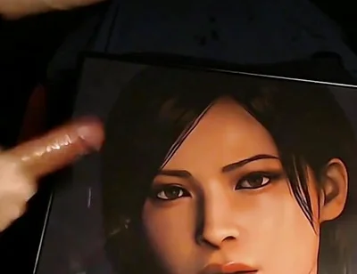 Cum Tribute for Ada Wong (game Character From Resident Evil 4 Remake) Huge Load