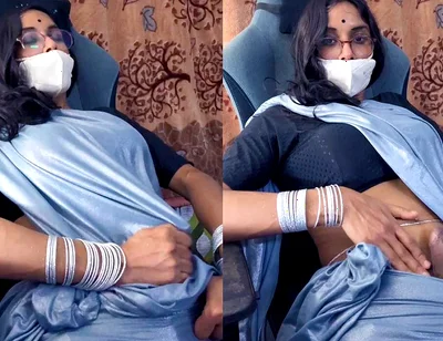 Crossdresser Jerk off in Saree