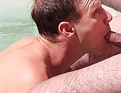 Hot Sex in Hot Tub, Horny Boy and Hung Stepdaddy Jay Taylor Outdoor
