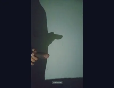 Shadow art in the dark night: the reflection of my private desire of jerking off on the wall.