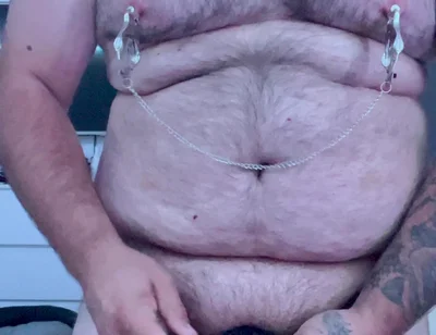 Cock and Ball Bondage with Nipple Clamps and Butt Plug