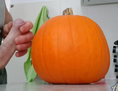 Another Halloween Orgasm. Throbbing and Thick on Pumpkin.