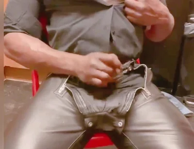 Leather Muscle Stepdad Solo Titplay