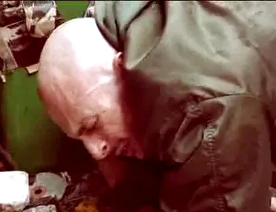 Biker boys fisting skinhead