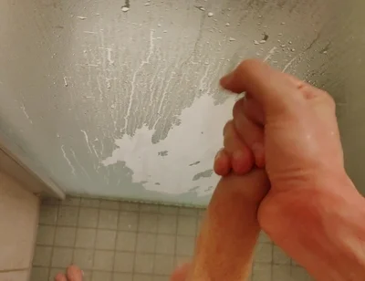 Piss and Cum on the Glass of My Shower