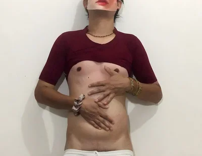 Crossdresser Femboy Sissy Sheenu Playing with Their Body and Dick and Doing a Cumshot