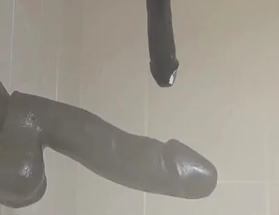 Good Views of Riding Large Black Cock Dildo