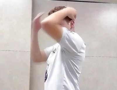 I Almost Got Caught by the Security Guard Exposing Myself in the Public Restroom.