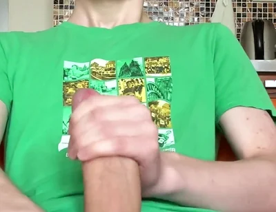 Big Load From a Boy in a Green T-shirt