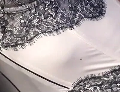 Cdmichelle Wearing Sexy Black Turtle Neck Bodysuit with Lingerie & Garter Nylons