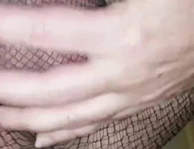 Dani Cums Big in Sexy Black Fishnet