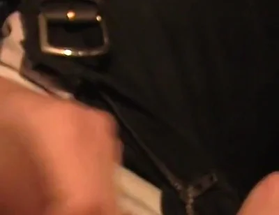 Justin Strokes His Load Out in the Back Seat