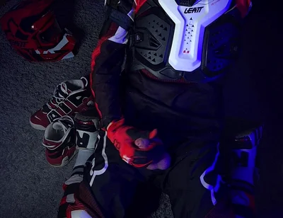 Horny Biker Plays with His Dick