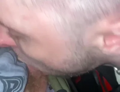 Kinkysirius in Chav Scally Outfit Sucks Hard by Leather Bear in the Public Restroom