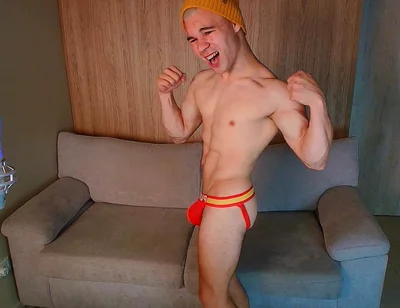 A Handsome Russian Guy Showing off His Muscles and Ass