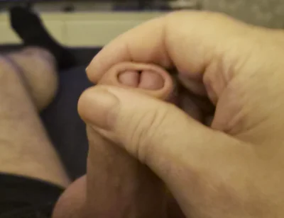 My Friend Lies on the Bed and Plays with His Big Cock Waiting for My Wet Hole