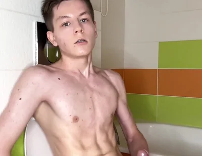 Good Jerking off Sitting on the Toilet