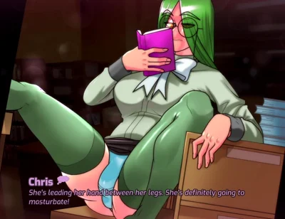 Femboy Sissy Librarian Reading Kamasutra & Masturbate?