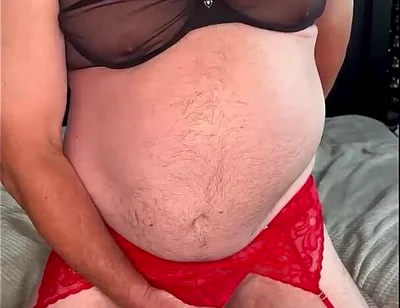Daddy in Lingerie Cum Shot