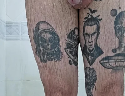 Chubby Was Caught Jerking off in the Shower