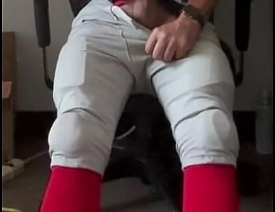 Jockdad87 Jerks and Shoots a Load in His Football Uniform