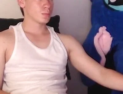 Big Young Latino Masturbates Over Pants