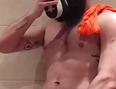 Stepdaddy Loves to Sniff Himself After His Training.