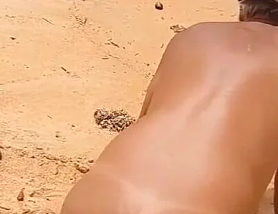 Ladysilva Doing Anal Masturbation with a Big Dick on the Beach