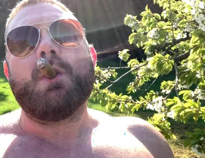 Smoking My Cigar Outdoors in the Summer Heat