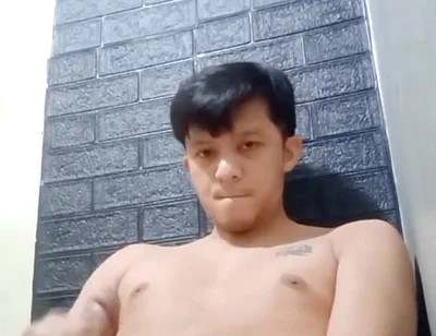 Horny Asian Twink Works His Hard Cock Until He Cums