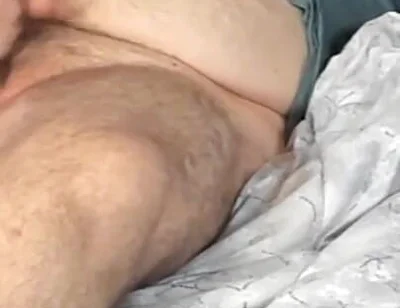 Mature Chubby Bear Jerkoff with Lube and Sex Toy