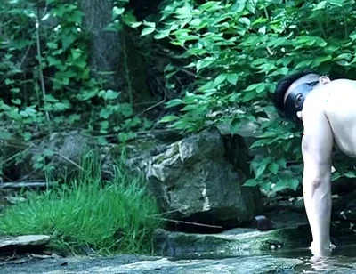 Flexing by the Waterfall, Trying to Sneak a Little Private Moment…