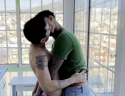 BBC Spreading Twink's Asshole Bareback