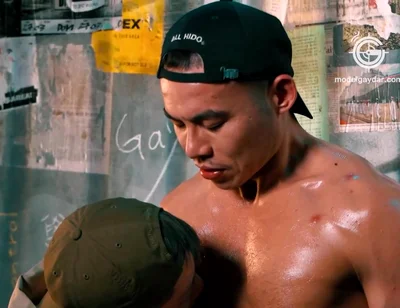 GIF-008 BBQ clerk. Rough sperm beef splashes three times in a row