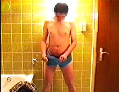 Erect Penis Pee and Hump Masturbation with Hi8 Camera