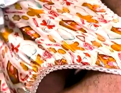 Satin Gingerbread Thong Play