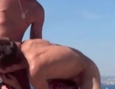 Romantik fucked by sexy boy in outdoor beach