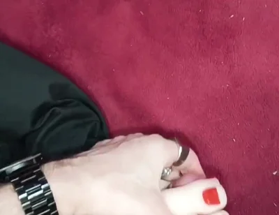 Red Nails Foot Fetish